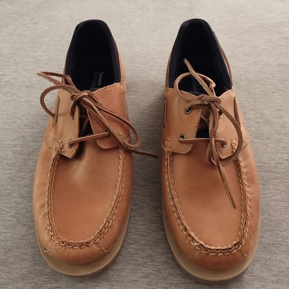 Men's Timberland Earthkeepers Tan Boat Shoes Size 10 M